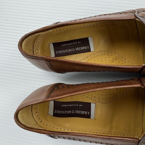 Johnston & Murphy Domani Brown Lizard Tassel Loafers Mens 10W Leather Spain main image 6